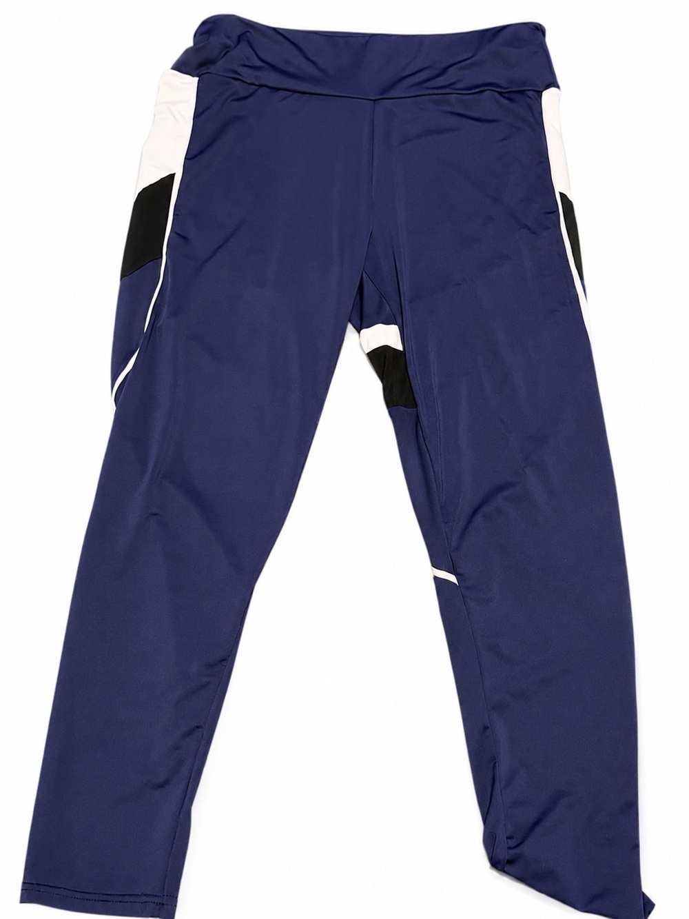 SHEIN Blue Colorblock Athletic Leggings | Size Large